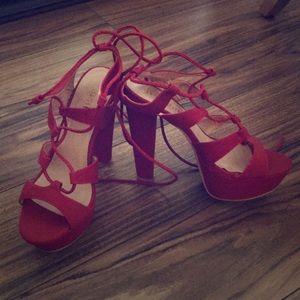 Never worn platform heels